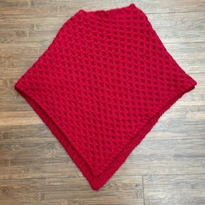 Stunning red shawl/poncho